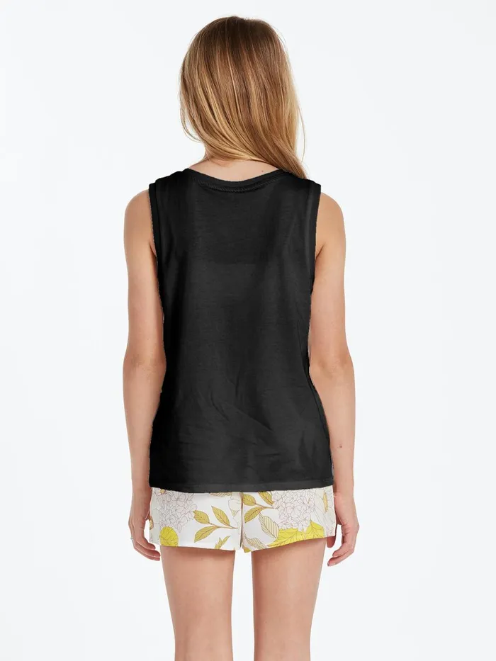 Girls TShirts and Tanks Volcom Girls Flexin Muscle Tank 8211 Black