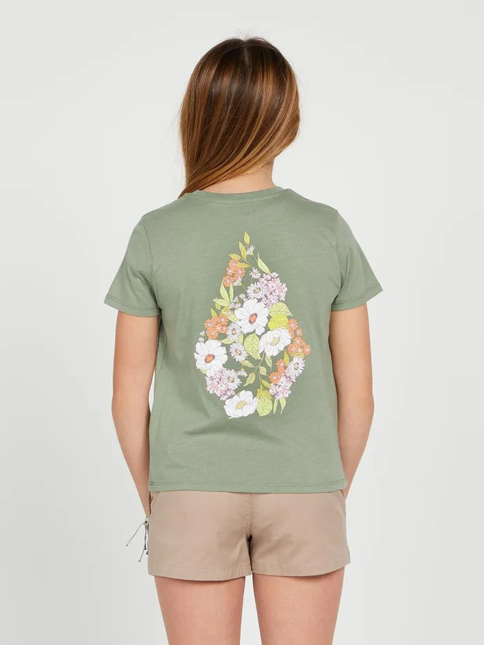 Girls TShirts and Tanks Volcom Girls Last Party Short Sleeve Tee 8211 Light Army