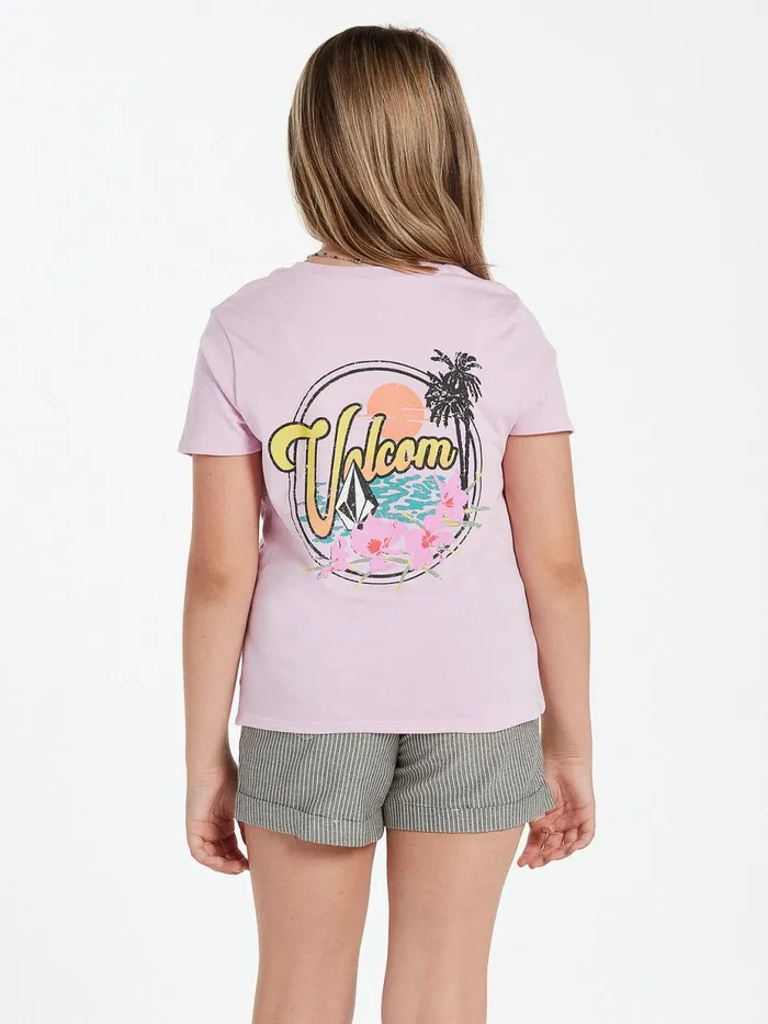 Girls TShirts and Tanks Volcom Girls Last Party Short Sleeve Tee 8211 Petal Pink