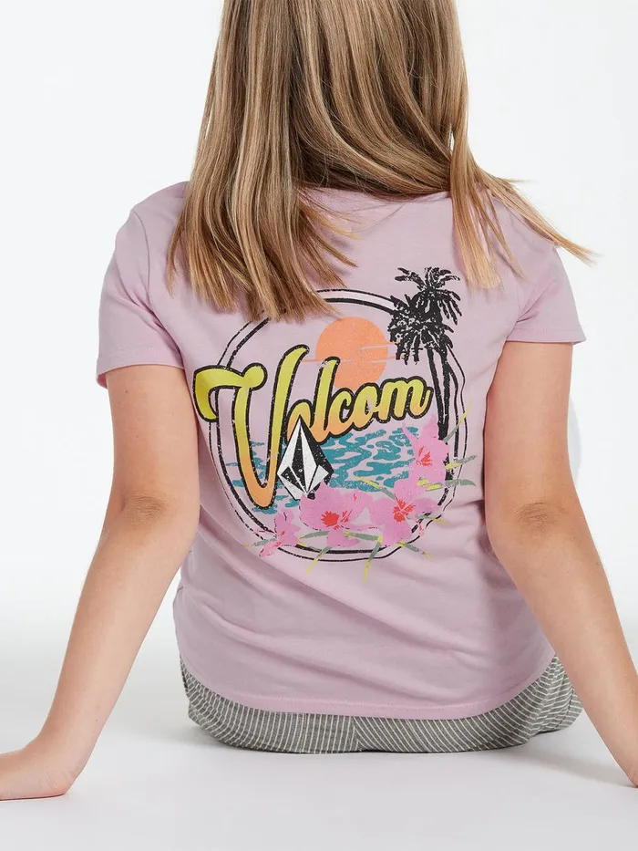 Girls TShirts and Tanks Volcom Girls Last Party Short Sleeve Tee 8211 Petal Pink