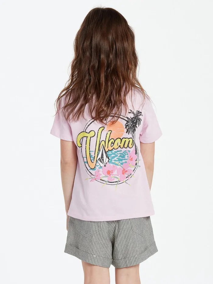 Girls TShirts and Tanks Volcom Girls Last Party Short Sleeve Tee 8211 Petal Pink