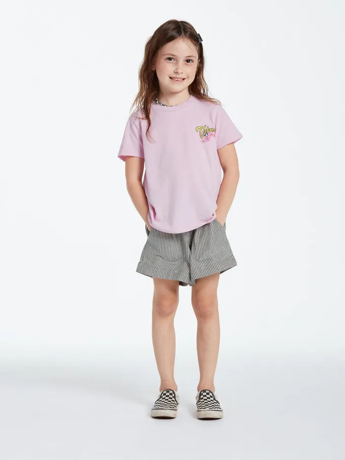 Girls TShirts and Tanks Volcom Girls Last Party Short Sleeve Tee 8211 Petal Pink