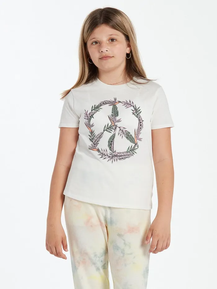 Girls TShirts and Tanks Volcom Girls Last Party Short Sleeve Tee 8211 Star White