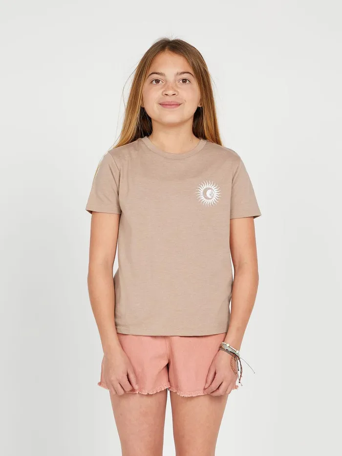 Girls TShirts and Tanks Volcom Girls Last Party Short Sleeve Tee 8211 Stone