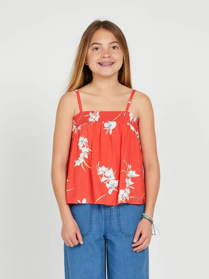 Girls TShirts and Tanks Volcom Girls Luv U Cami 8211 Pistol Punch