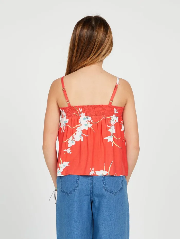 Girls TShirts and Tanks Volcom Girls Luv U Cami 8211 Pistol Punch
