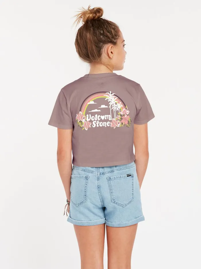 Girls TShirts and Tanks Volcom Girls Pocket Dial Tee 8211 Raisin
