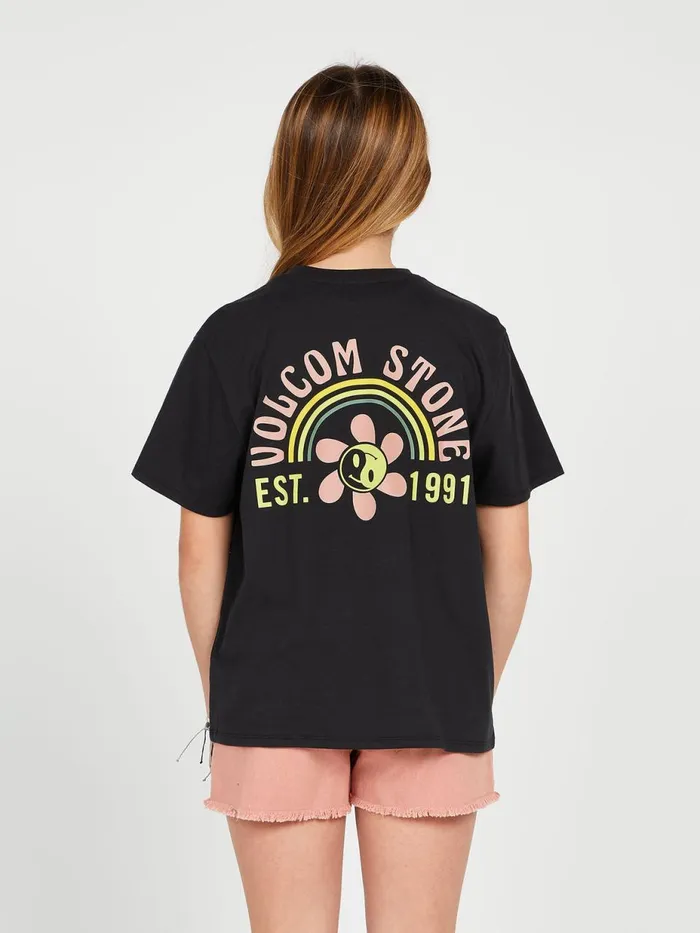 Girls TShirts and Tanks Volcom Girls Truly Stoked Boyfriend Tee 8211 Black
