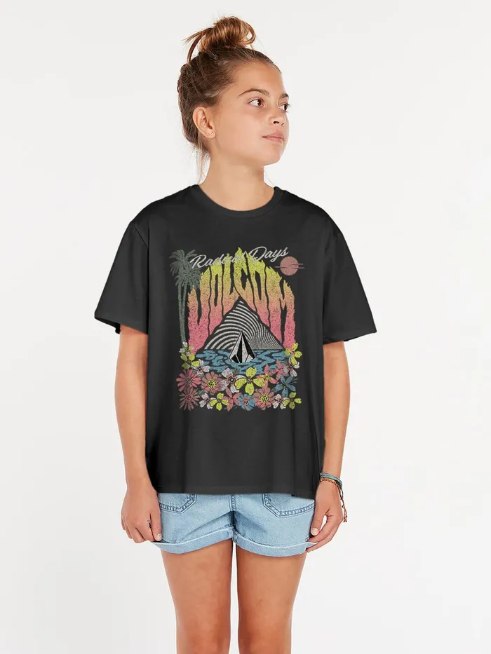 Girls TShirts and Tanks Volcom Girls Truly Stoked Boyfriend Tee 8211 Black Combo Girls TShirts and Tanks Volcom Girls Truly Stoked Boyfriend Tee 8211 Black Combo