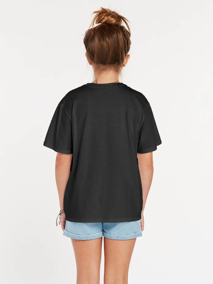 Girls TShirts and Tanks Volcom Girls Truly Stoked Boyfriend Tee 8211 Black Combo