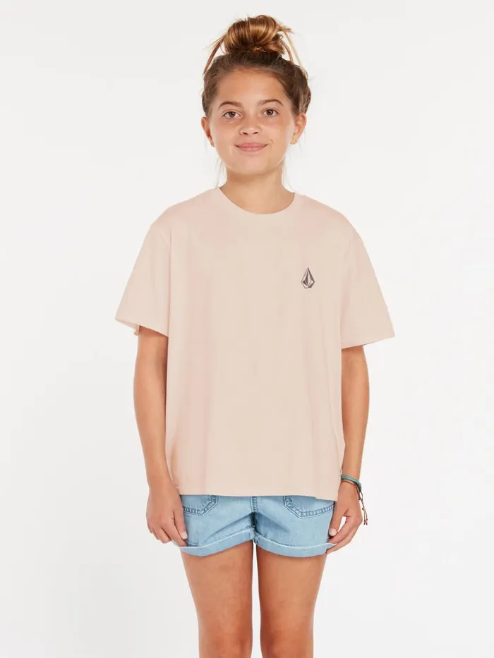 Girls TShirts and Tanks Volcom Girls Truly Stoked Boyfriend Tee 8211 Hazey Pink