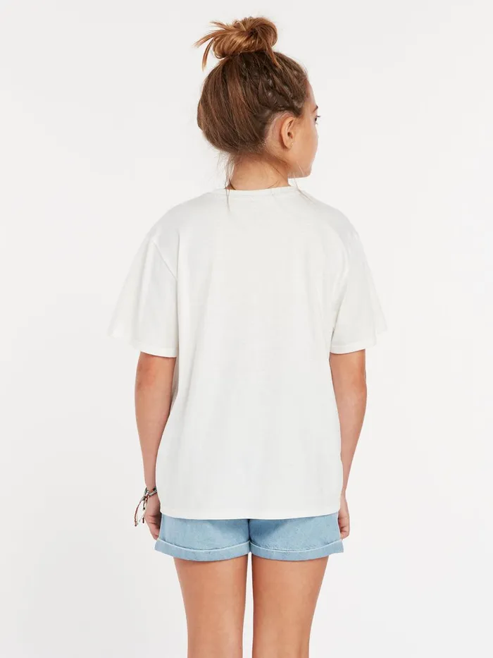 Girls TShirts and Tanks Volcom Girls Truly Stoked Boyfriend Tee 8211 Star White