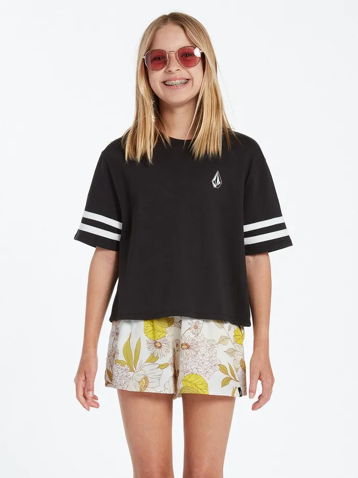 Girls TShirts and Tanks Volcom Girls Truly Stoked Short Sleeve Tee 8211 Black