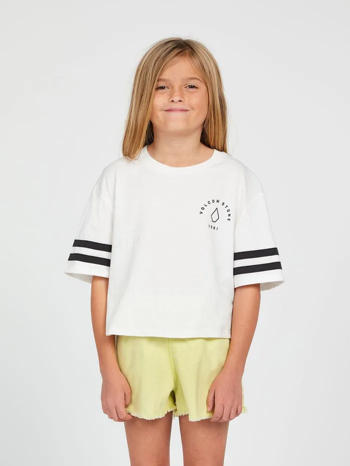 Girls TShirts and Tanks Volcom Girls Truly Stoked Short Sleeve Tee 8211 Star White Girls TShirts and Tanks Volcom Girls Truly Stoked Short Sleeve Tee 8211 Star White