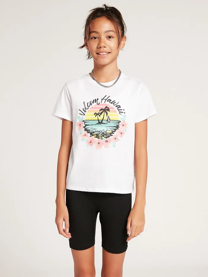 Girls TShirts and Tanks Volcom Girls Wavello Graphic Tee 8211 White