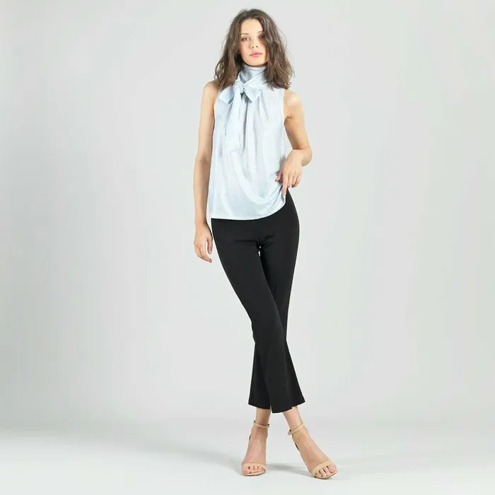 Glitter Foil 8211 Mock NeckTie Detail Top 8211 Silver Women Clara Sunwoo Tops Tunics Glitter Foil 8211 Mock NeckTie Detail Top 8211 Silver Women Clara Sunwoo Tops Tunics