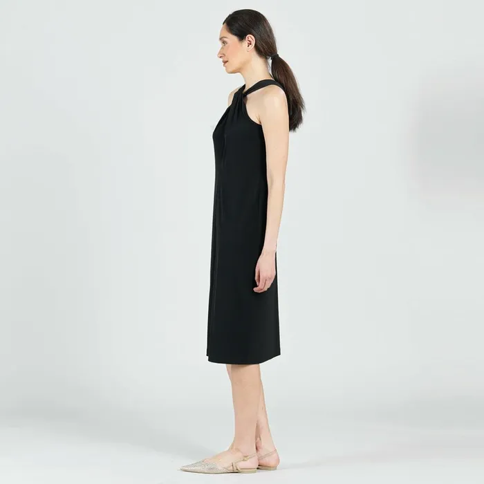 Grecian Halter Midi Sheath Dress 8211 Black 8211 Final Sale Women Clara Sunwoo Dresses Jumpsuits
