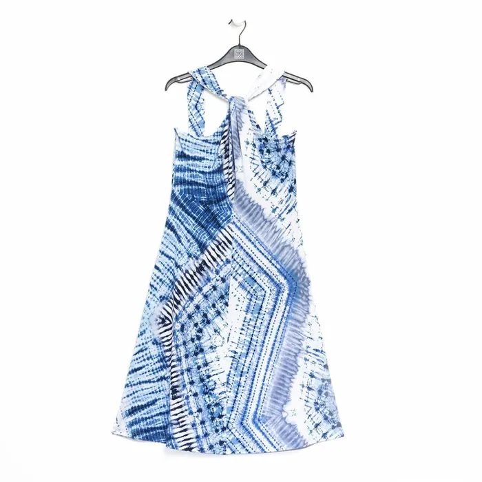 Grecian Halter Swing Dress 8211 Acid Wash 8211 Final Sale Women Clara Sunwoo Dresses Jumpsuits