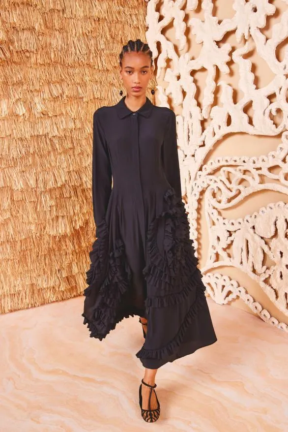 Gwen Dress Noir Women Ulla Johnson Dresses