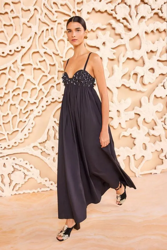 Harlan Dress Noir Women Ulla Johnson Dresses Harlan Dress Noir Women Ulla Johnson Dresses