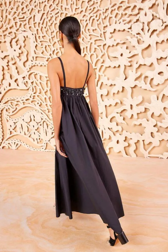 Harlan Dress Noir Women Ulla Johnson Dresses Harlan Dress Noir Women Ulla Johnson Dresses