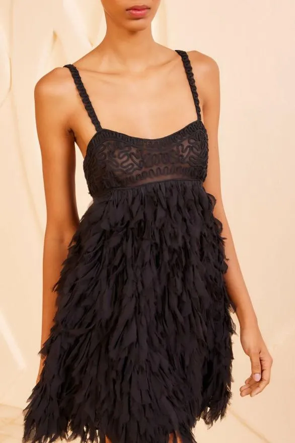 Harlow Dress Noir Women Ulla Johnson Dresses Harlow Dress Noir Women Ulla Johnson Dresses