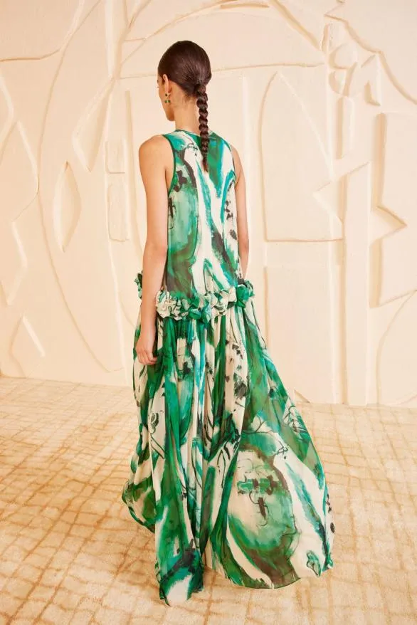 Helen Gown Portrait In Green Women Ulla Johnson Dresses Helen Gown Portrait In Green Women Ulla Johnson Dresses