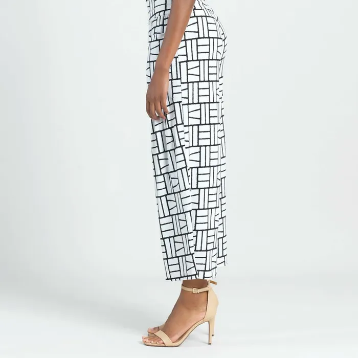 High Rise Scrunch Pocket Gaucho Pant 8211 Geo Rectangle 8211 Final Sale Women Clara Sunwoo Pants Skirts
