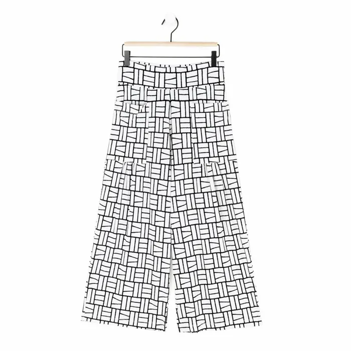 High Rise Scrunch Pocket Gaucho Pant 8211 Geo Rectangle 8211 Final Sale Women Clara Sunwoo Pants Skirts