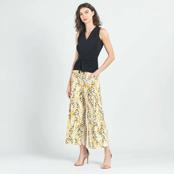 High Rise Scrunch Pocket Gaucho Pant 8211 Wild Leaves 8211 Final Sale Women Clara Sunwoo Pants Skirts