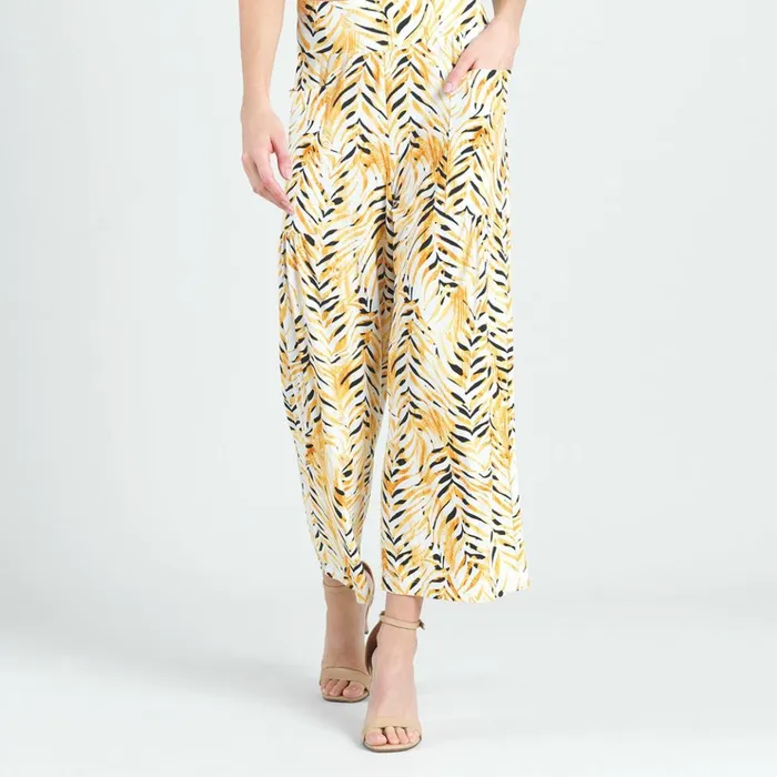 High Rise Scrunch Pocket Gaucho Pant 8211 Wild Leaves 8211 Final Sale Women Clara Sunwoo Pants Skirts