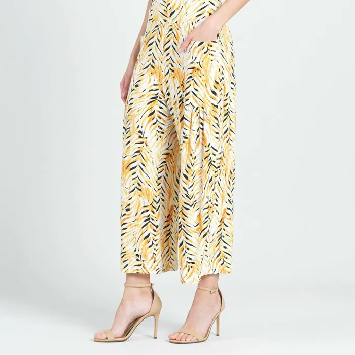 High Rise Scrunch Pocket Gaucho Pant 8211 Wild Leaves 8211 Final Sale Women Clara Sunwoo Pants Skirts
