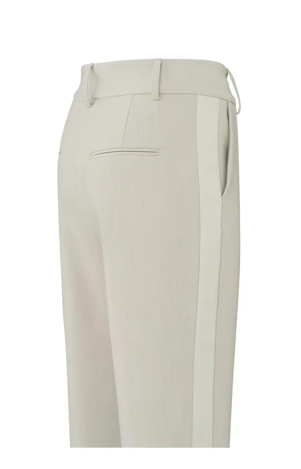 Highwaist Trousers With Piping Detail And Straight Legs Pumice Stone Beige Women YAYA Trousers Highwaist Trousers With Piping Detail And Straight Legs Pumice Stone Beige Women YAYA Trousers
