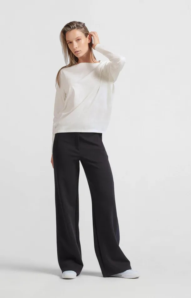 Highwaisted Wideleg Trousers Phantom Women YAYA Trousers Highwaisted Wideleg Trousers Phantom Women YAYA Trousers