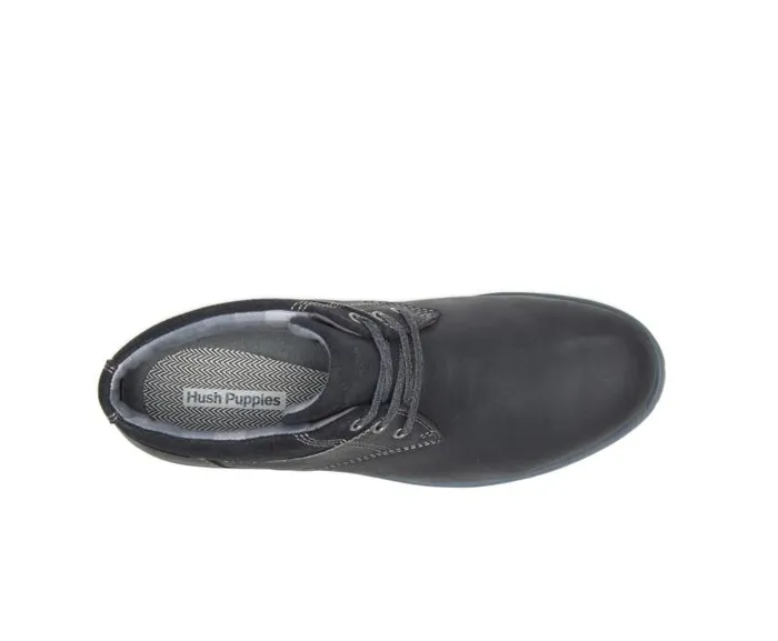 Hush Puppies Boots Men Beauceron Short Ice Black Waterproof Leather Hush Puppies Boots Men Beauceron Short Ice Black Waterproof Leather