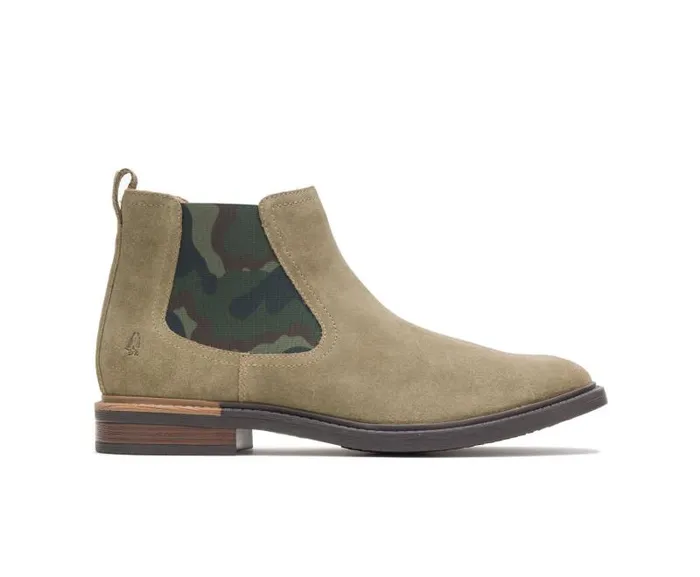 Hush Puppies Boots Men Davis Chelsea Boot Olive Suede