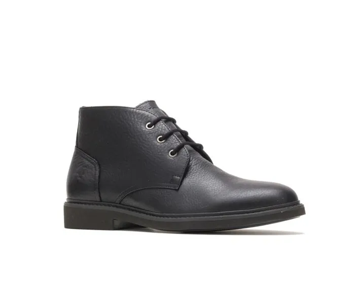 Hush Puppies Boots Men Detroit Chukka Black Leather Hush Puppies Boots Men Detroit Chukka Black Leather