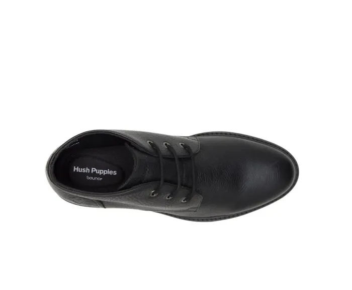 Hush Puppies Boots Men Detroit Chukka Black Leather Hush Puppies Boots Men Detroit Chukka Black Leather