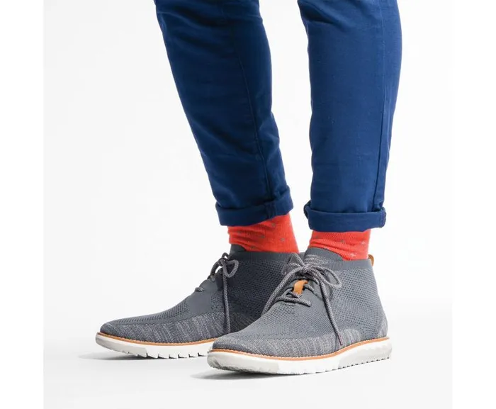 Hush Puppies Boots Men Expert Chukka Knit Dark Grey Multi Knit