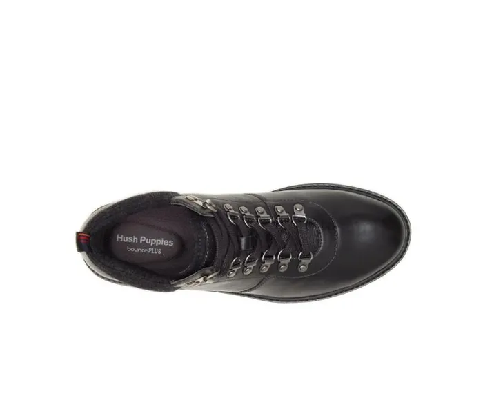 Hush Puppies Boots Men Heath Hiker Boot Black Leather Hush Puppies Boots Men Heath Hiker Boot Black Leather