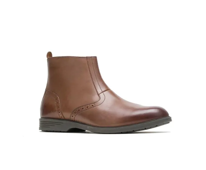 Hush Puppies Boots Men Shepsky Zip Boot Brown Leather
