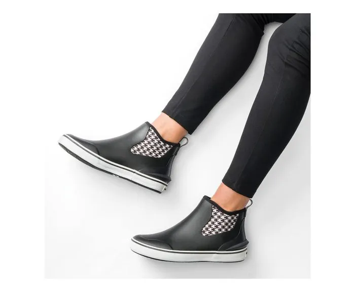 Hush Puppies Boots Women Rain Sneaker Blackhoundstooth