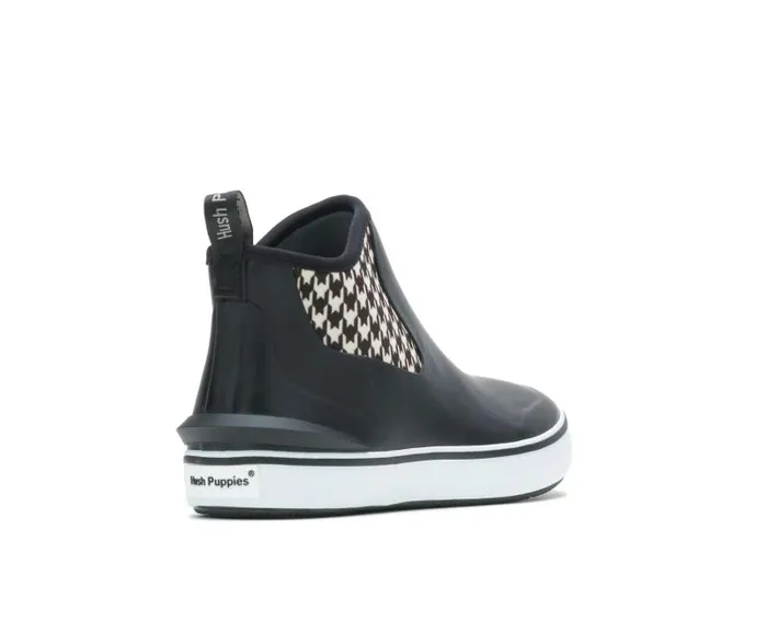 Hush Puppies Boots Women Rain Sneaker Blackhoundstooth