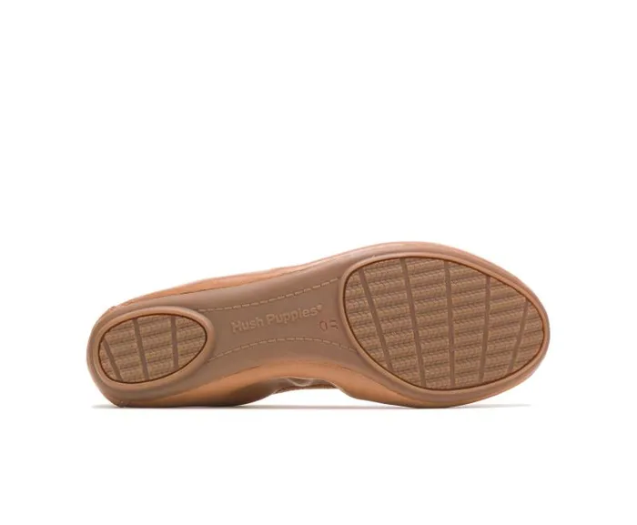 Hush Puppies Flats and SlipOns Women Chaste Ballet Cognac Leather Hush Puppies Flats and SlipOns Women Chaste Ballet Cognac Leather
