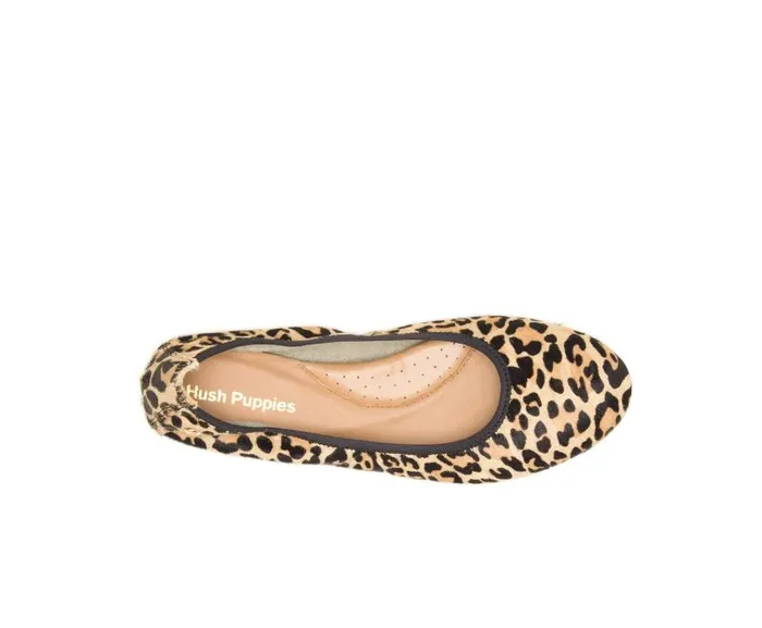 Hush Puppies Flats and SlipOns Women Chaste Ballet Leopard Calf Hair Hush Puppies Flats and SlipOns Women Chaste Ballet Leopard Calf Hair