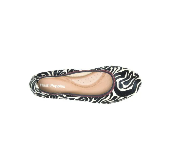 Hush Puppies Flats and SlipOns Women Chaste Ballet Zebra Calf Hair Hush Puppies Flats and SlipOns Women Chaste Ballet Zebra Calf Hair