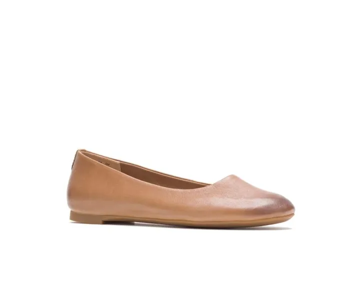 Hush Puppies Flats and SlipOns Women Kendal Ballet Perfect Fit Tan Leather