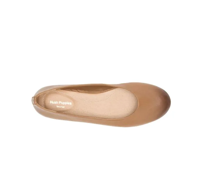Hush Puppies Flats and SlipOns Women Kendal Ballet Perfect Fit Tan Leather