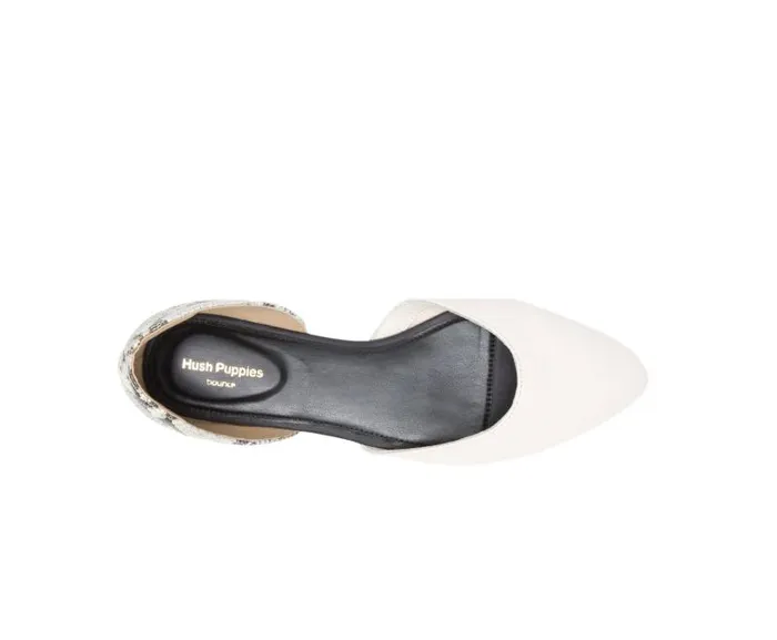 Hush Puppies Flats and SlipOns Women Sadie D039Orsay Ivorysnake Leather