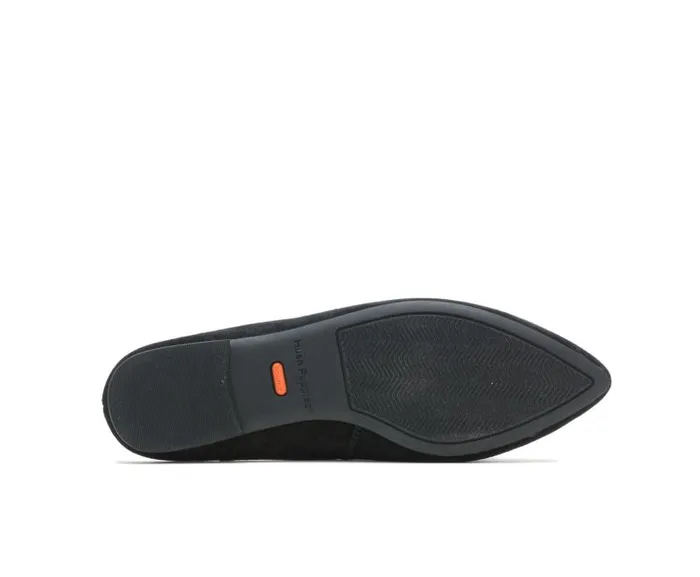 Hush Puppies Flats and SlipOns Women Sadie Tassel Mule Black Suede Hush Puppies Flats and SlipOns Women Sadie Tassel Mule Black Suede